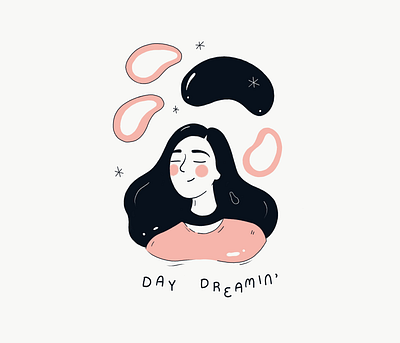 Day Dreaming day dream doodle dream girl illustration thoughts