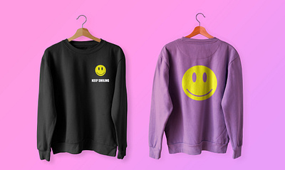 Smile Sweat Shirt 3d branding graphic design logo motion graphics