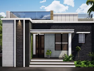 3D front Yard Design 3d commercial design 3d design 3d front yard deisgn 3d modelling 3d renderings 3dback yard design graphic design graphics design pool design