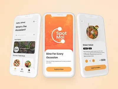 Restaurant Finder / Meal ordering app food meal mobile ordering restaurant ui visual design