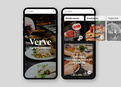 Verve mobile restaurant website