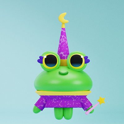 3D Frog character 3d 3d character blender conception 3d frog character frog3d modeling character modeling frog render