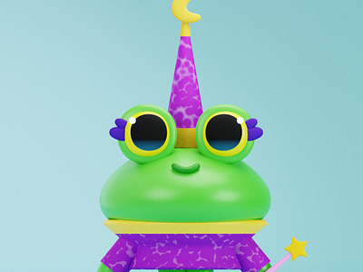 3D Frog character 3d 3d character blender conception 3d frog character frog3d modeling character modeling frog render