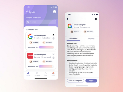 Jobs App designs, themes, templates and downloadable graphic elements on  Dribbble