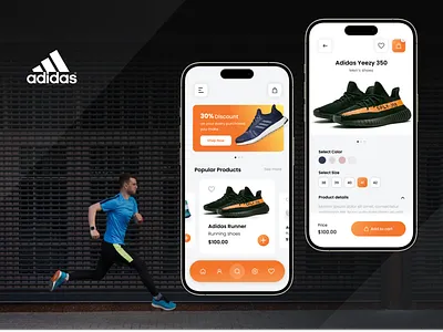 Adidas Running Shoes App UI branding design figma ui ux