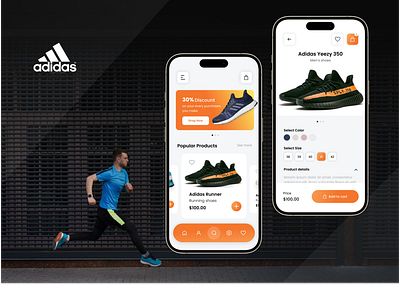 Adidas Running Shoes App UI branding design figma ui ux