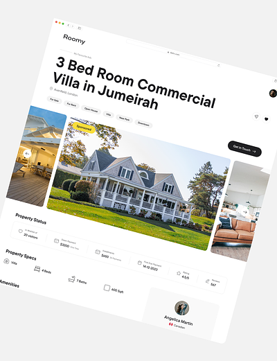 Real Estate Portal hotel booking landing page my ads product page property ads real estate rent a house rent a room