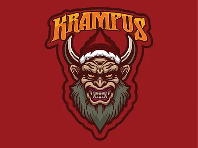 Krampus ice hockey illustration logo logos sports sports branding vector