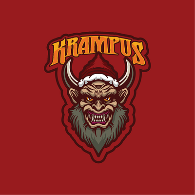 Krampus ice hockey illustration logo logos sports sports branding vector