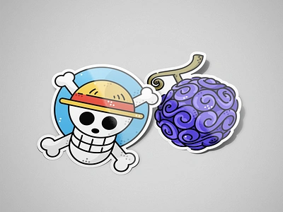 Jolly Roger & Gomu Gomu no Mi design devil fruite flag fruit gomi gomi no mi graphic design gumi fruit icon set illustration japan jolly roger luffy manga mascot one peace pirate power ship sign vector