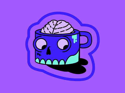 ZOMBIE MUG coffee cup death illustration mug scull tea zombie