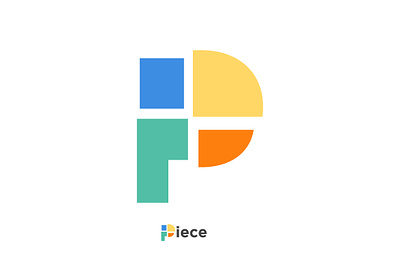 Letter P piece Logo branding design flat graphic design icon illustration lettermark logo logo design logo mark p logo piece slice vector