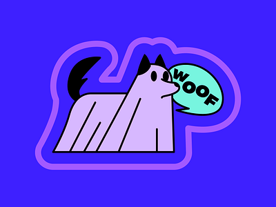 GHOST DOG dog ghost illustration pet pets sticker woof