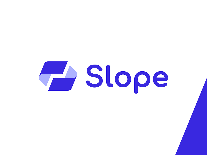 Slope finance logo design: S, folded notes, growth graphic chart arrows banknotes clever dapp digital finance financial fintech folded paper graphic chart growth letter mark monogram logo logo design money negative space s tech technology web3