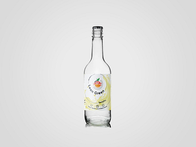 Juice O'clock bottle label branding graphic design logo