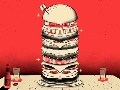 Hamburger beer bread burger cheese cheeseburger eat fast food fastfood food food illustration hamburger illustration junk food junkfood lunch meat menu restaurant sandwich tomato