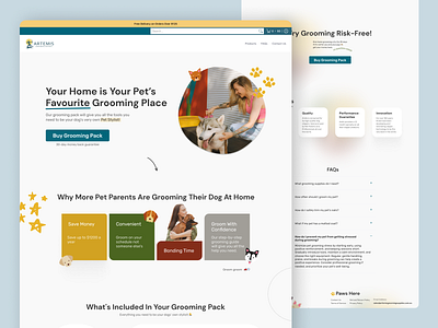 Pet Product Brand Page 🐕 graphic design ui ux