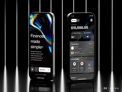 Finance Management App analytics application banking cards dark theme finance fintech management mobile mobile app modern ui product design spatial ui ui ux