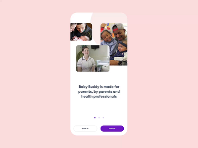 Baby Buddy onboarding animation app interface mobile app onboarding ui