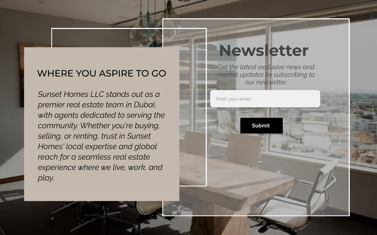 Sunset Homes LLC Real Estate site Home Page Design by Fariba on Dribbble