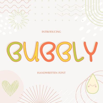 BUBBLY FONT - CUTE FONT bubbly font cute font