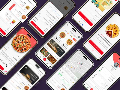 Food Ordering And Pizza Delivery Mobile App - Case Study animation branding casestudy design food illustration logo mobileapp persian pizza pizzaapp prototype ui