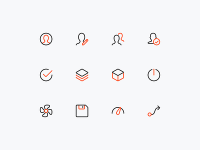 Pixelins Thin Icons | D5 box check dashboard fan icon library icon pack icon set icon. icons illustration layers line icons modern on off package save simple stroke icons thin user