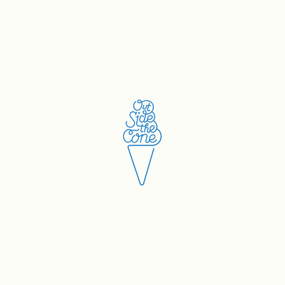 ice cream shop brandmark ice cream lettering logotype out side the cone wordmark