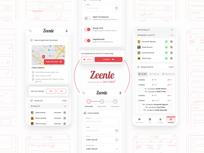 Zeenle event planner application app application event ui