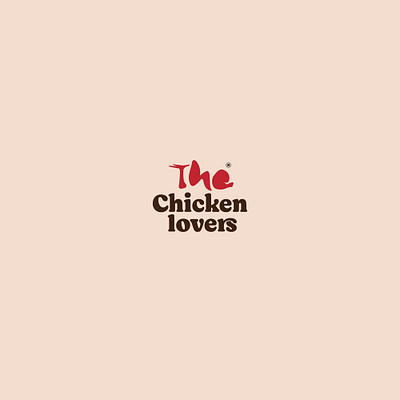 the chicken lovers abstract brandmark chicken cut lettering logotype the wordmark