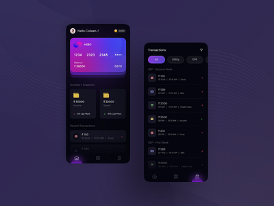 Expense Tracker App UI Concept by Abdul Gafoor on Dribbble