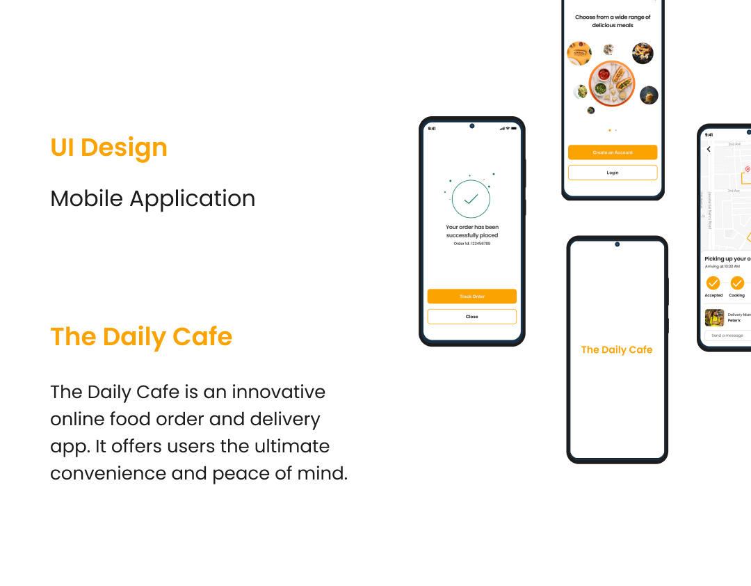 UI Design - The Daily Cafe app app design application design colorograpghy design iconography mobile application text typography ui ui design user interface user interface design visual design