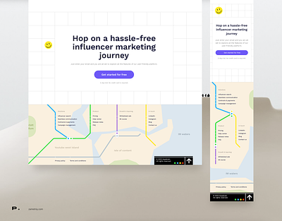 Footer navigation for Hypetrain.io adaptive b2b footer influencer marketing marketing ny saas subway web