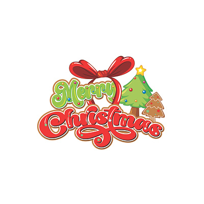 Happy Christmas christmas custom font logo graphic design idea logo