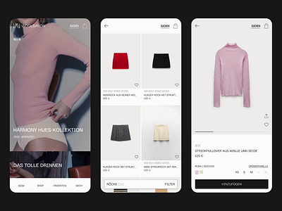 Woolbaron: E-commerce UX/UI animation clothing brand e commerce mobile app mobile design prototype ui uxui visual design webdesign