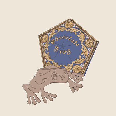 Harry Potter - chocolate frog illustration procreate