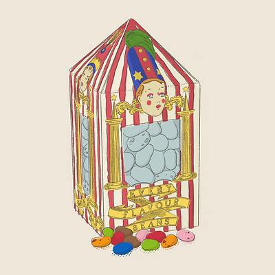 Harry Potter - Bertie Bott's every flavour beans illustration procreate