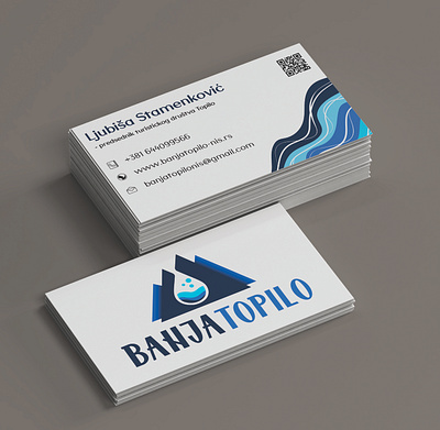Business card design for Banja Topilo branding graphic design logo