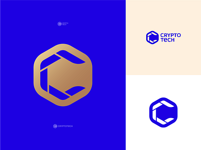 CRYPTOTECH Logotype blockchain branding c crypto crypto logo cryptocurrency cryptotech icon logo logotype symbol ui ux