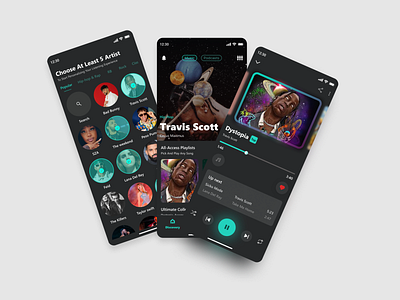 Music Player ai branding colors dashboard list material mobile mobile app mobileapp music musicplayer play player reflection scroll sound ui uiux ux voice