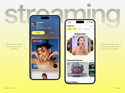 Live Streaming App 3d 3d animation andoid android animation app banner branding design graphic design ios ios app logo mobile design motion graphics product design ui ux web design web3