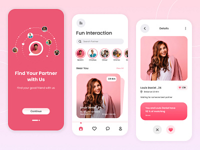 Dating App UI app app design dating app findpartner ui ux