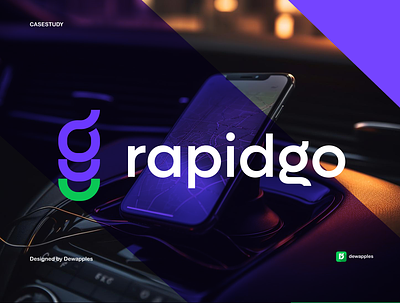 RapidGo Ride sharing logo app brand guideline branding casestudy fast logo rapidgo ride sharing