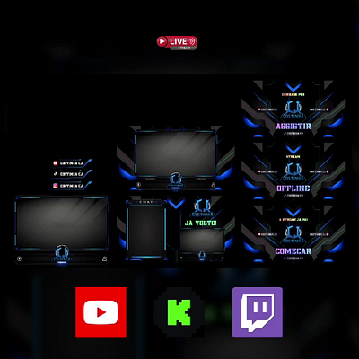 twitch overlays branding design graphic design logo twitch strea