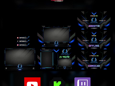 twitch overlays branding design graphic design logo twitch strea