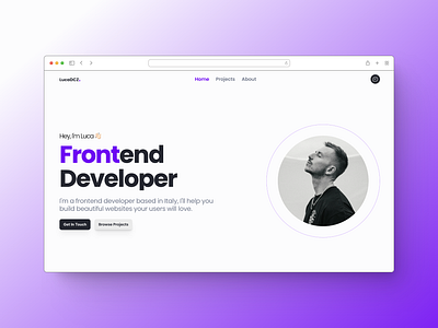 Purplefolio - Framer Portfolio Website For Web Developers black branding clean design framer gray minimal minimalistic portfolio purple simple template ui web web design web developer web developer portfolio web development website white