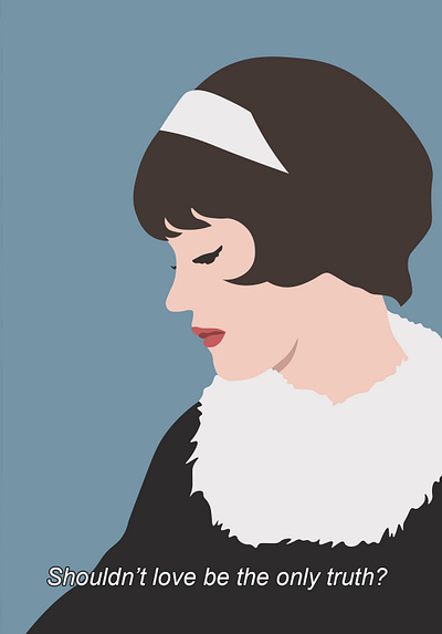 Anna Karina in "Vivre sa vie" graphic design illustration poster vector