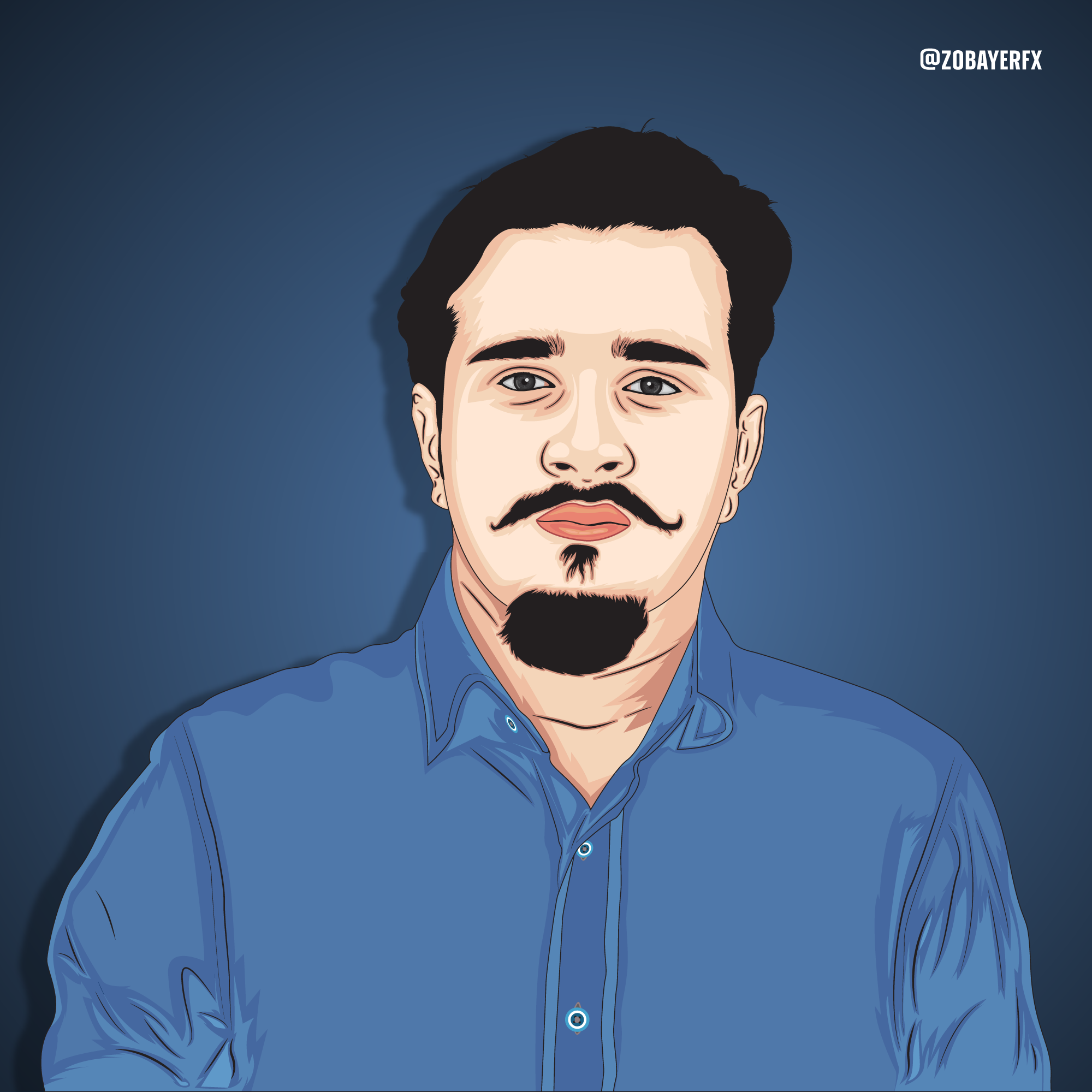 Vector Portrait Art adobe illustrator art graphic design illustration illustration and artwork design illustrator portrait portrait art self portrait self portrait illustration vector vector art vector portrait vector portrait art vexel vexel portrait zobayer zobayerfx