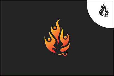 Logo of Fire, Tree People, and Dove. app branding design graphic design illustration logo typography ui ux vector