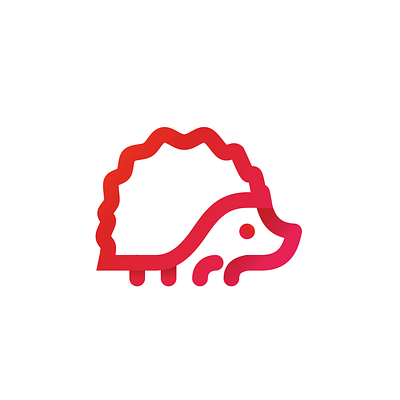 Rails Mini Profiler · Logo Design branding hedgehog line art logo logo design minimalist rails red ruby